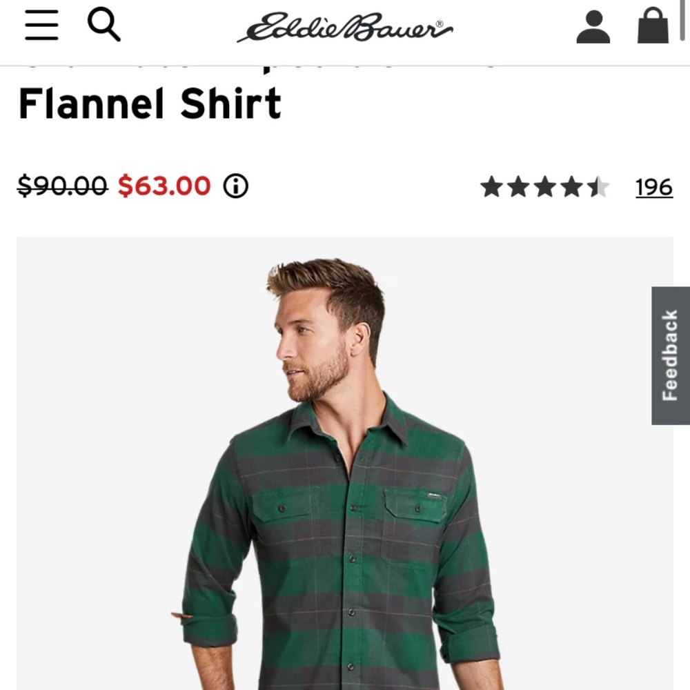 Eddie Bauer Flannel Shirt NWT